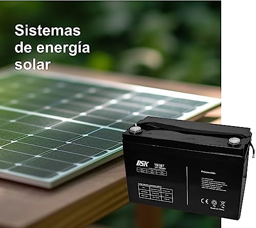 DSK Solar Solar-Gel-Batterie, tiefer Zyklus, 12 V, 100 Ah, ideal für Solarzellen