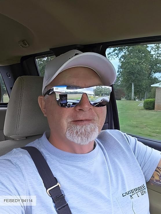 FEISEDY Trendy Rimless Mirrored One Piece Lens Sunglasses Reflective Sun Glasses B4114 - Image 4