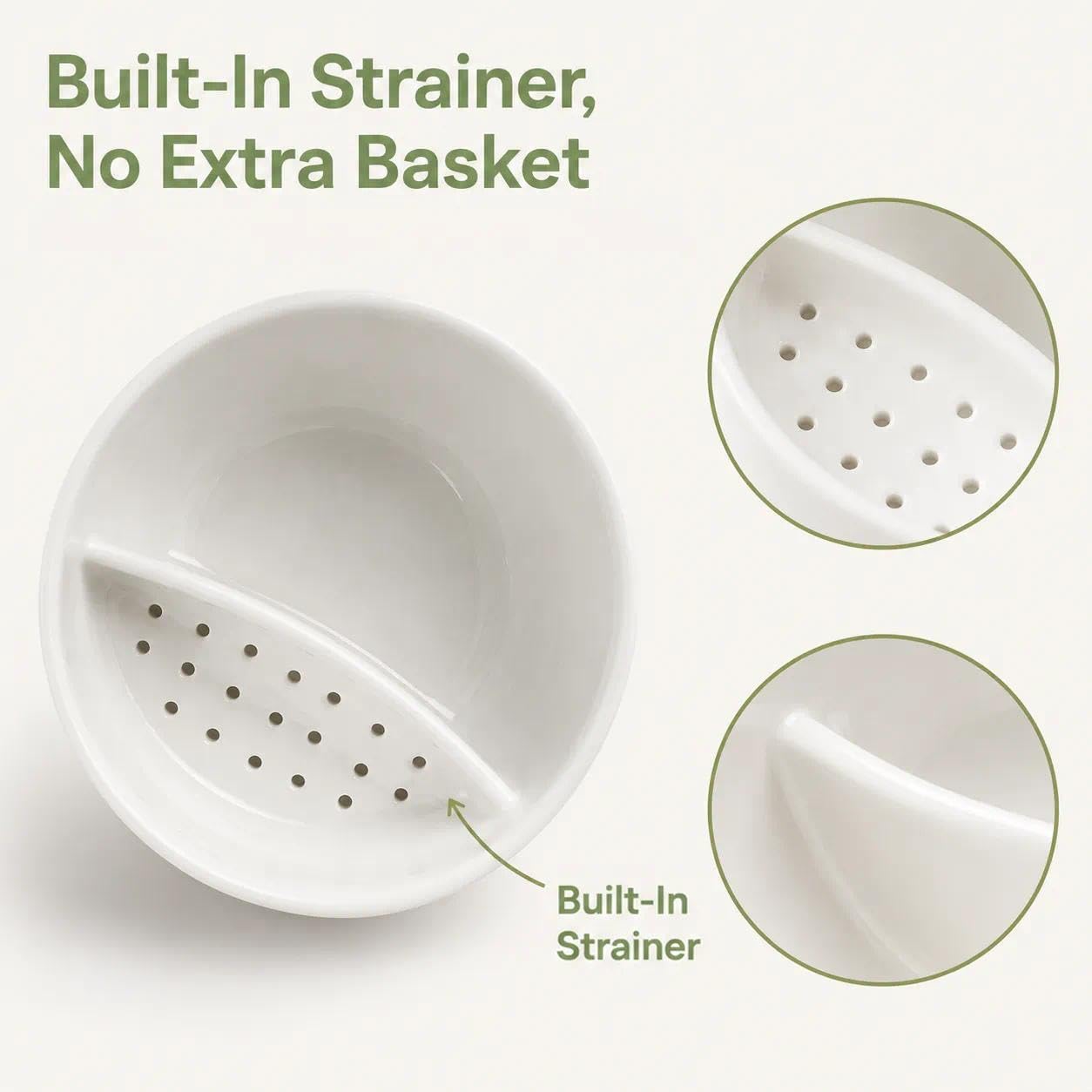 Tazza da tè con infusore, in ceramica, 30 ml, filtro integrato per foglie sfuse, filtro separatore integrato, lavabile in lavastoviglie per casa e ufficio e birra monodose