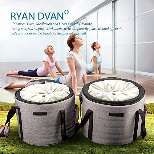 Ryan Dvan RD100013 432 Hz 7-12 Inch Set Of 7 Frosted Quartz Crystal Singing Bowl Chakra Set thumb #3