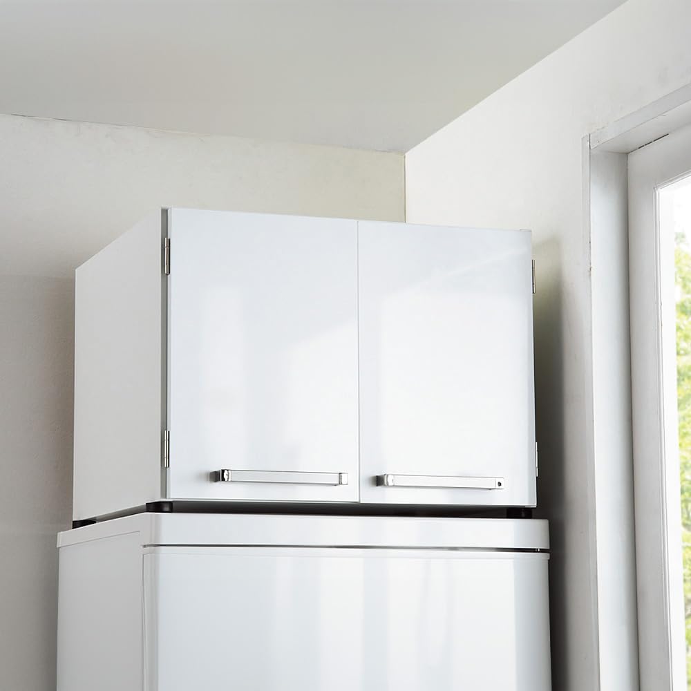 Amazon｜ディノス キッチン用品収納 冷蔵庫周り収納 光沢仕上げ