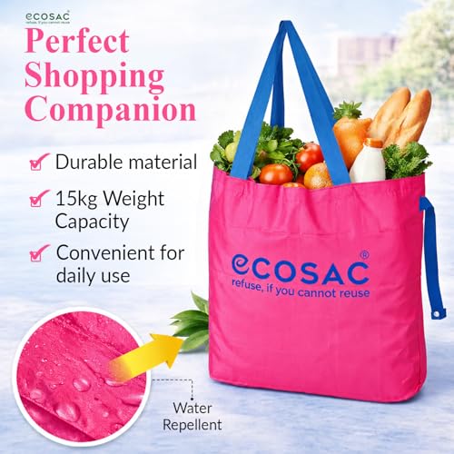 Image of Classic Shopping bag | for Carry Milk Grocery Fruits Vegetable Kitchen Essential |Reusable, Washable, Lightweight & Foldable |15 kg Capacity