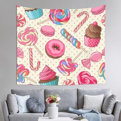 Grande tapisserie de chambre sucettes et donuts pour créer un coin ado cosy et pop