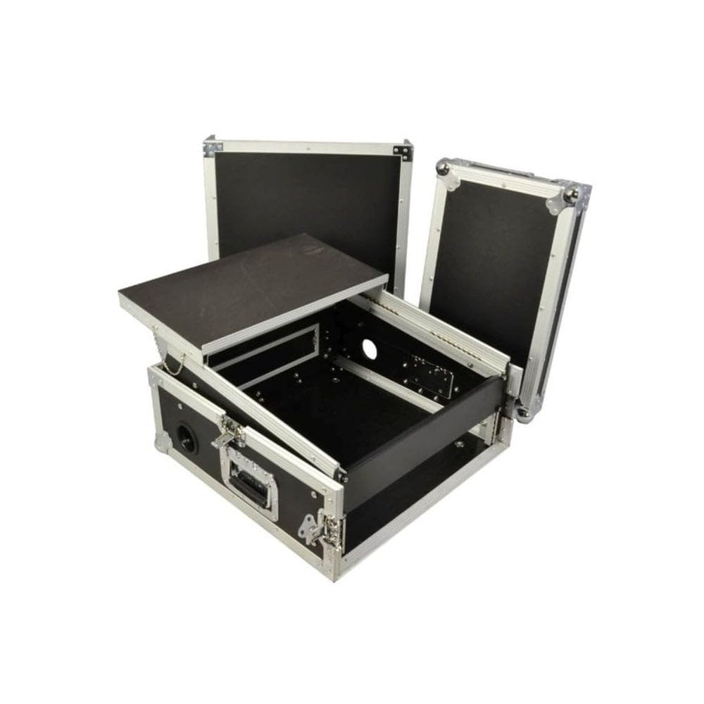 2U Mixer Case with Laptop Shelf