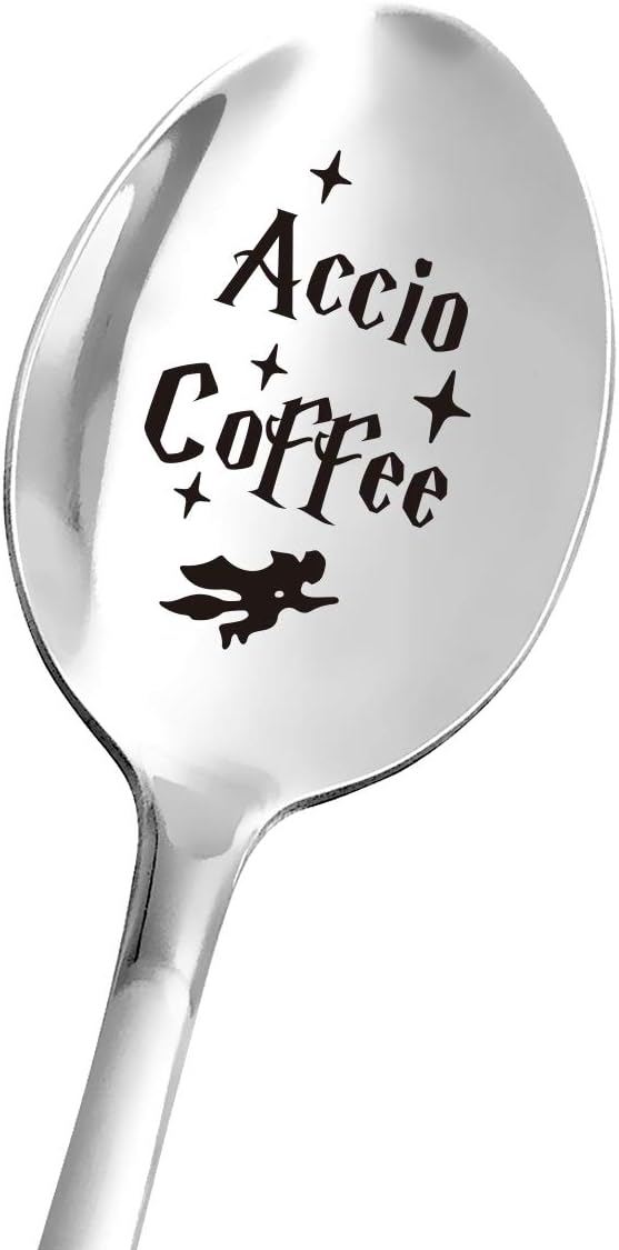 Up To 60% OFF Funny Quotes Accio Coffee Spoon Engraved Stainless Steel for Coffee Lovers - Cute Coffee Spoon - Best for Book Lover Bookworm Friends - Perfect for Birthday/Valentine/Christmas Flash Sale Funny Quotes Accio Coffee Spoon Engraved Stainless Steel for Coffee Lovers - Cute Coffee Spoon - Best for Book Lover Bookworm Friends - Perfect for Birthday/Valentine/Christmas