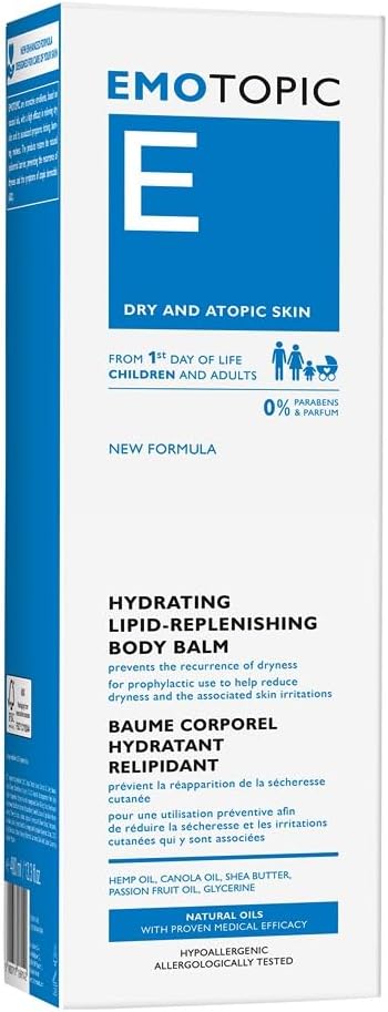 Pharmaceris E Emotopic Hydrating Lipid‑Replenishing Body Balm, 400 Ml – Olive Wax Lanolin Hemp And Rice Oil For Sensitive Dry Skin Restoration
