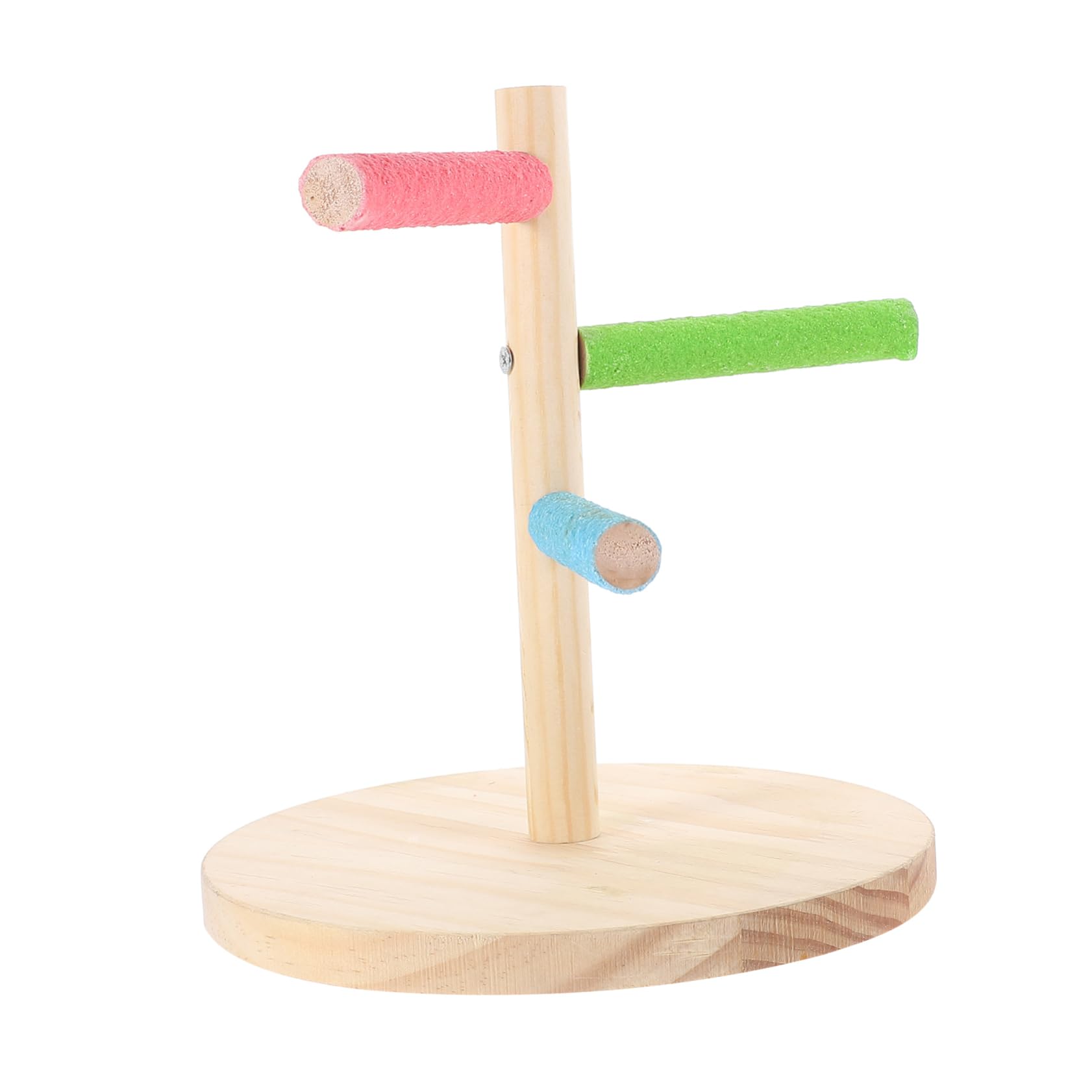 Levemolo Portable Bird Training Stand Perch for Parakeets Conures Lovebirds Cockatiels Durable Bird for Climbing Playing and Training Present