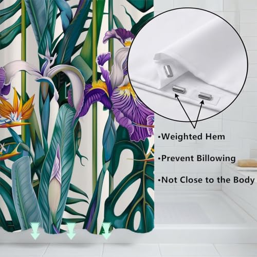 Rideau de douche polyester violet 140x190 cm imperméable lavable rideau baignoire ZO-953