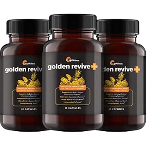 UpWellness Golden Revive + Joint Support with Quercetin, Magnesium, and Turmeric – 3 Pack – 6 Active Ingredients for Joint and Muscle Care – Physician Formulated