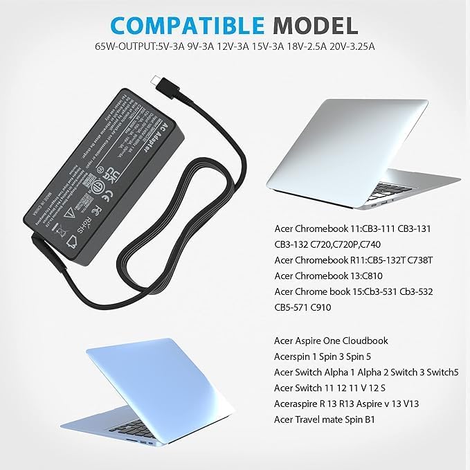 100W 90W USB-C Charger Type-C Adapter for Lenovo Thinkpad Carbon x1 5th 6th Gen, IdeaPad 13" 720 Y400 Y500 P580 P500, Yoga 370 X280 X390 910 920 Power Cord GX20M33579 4X20M26268 - Image 6