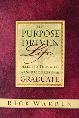 The Purpose-Driven Life : Selected Thoughts and... B000V1WGUK Book Cover