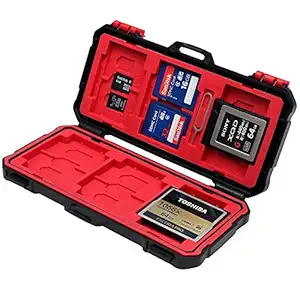 Vidpro Super Rugged Memory Card Case Holds 3 XQD, 3 CF, 12 SD & 6 MicroSD