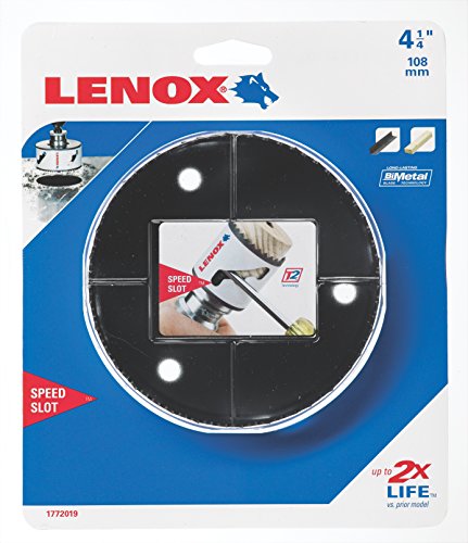 Lenox Tools 1772019 Hole Saw, 108 mm, 4-1/4 in. Diameter