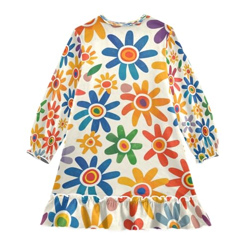 Bolaz Nightgowns Sleepwear Lightweight Nightdress Soft Pajamas Dress Green Red Flower for 3-10 Years2