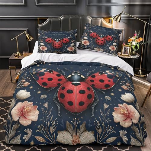 Housse de couette carpe koï anti-acariens douce lit double - 2