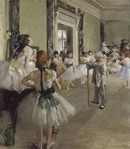 Tableau Edgar Degas The Ballet Class extra large avec cadre marron mat - 2