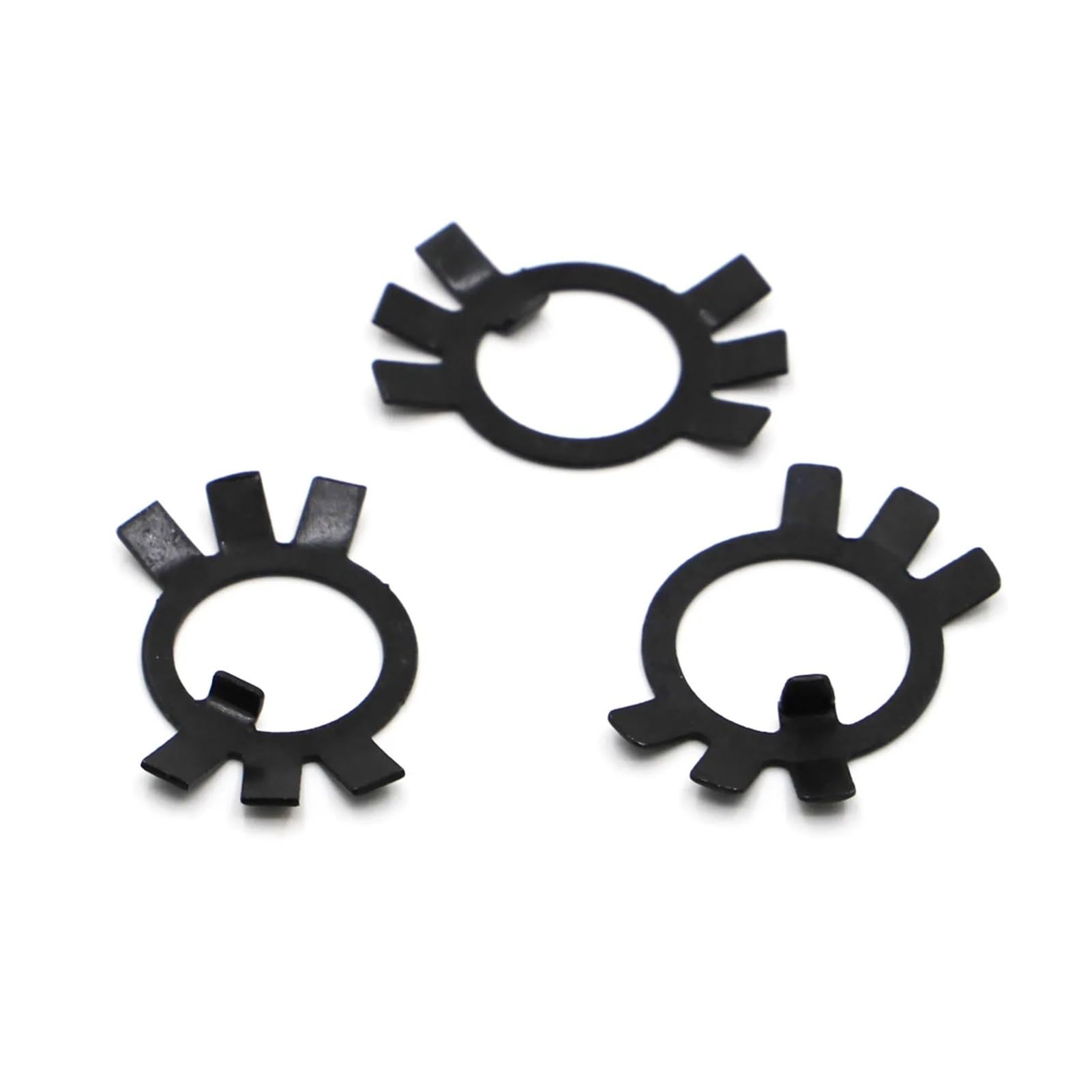 jiuxinyun 5/10pcs GB858 Lock Gasket Spacer M10 M12 M14 M16 M18 M20 M24-M36 Black Steel Lock Washers Retaining Stop Washers for Slotted Round Nuts(M20 10pcs)