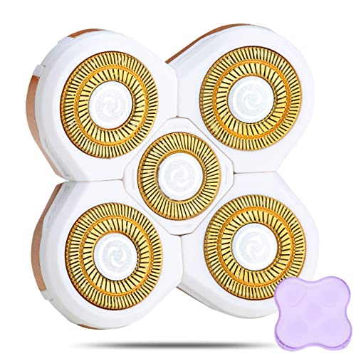 FOXSONIC 5 Blades Women Shaver Replacement Heads for Head Shaver and Many Brands 5 Blades Replacement Shaver Head Blade 5 Heads Beard Electric Razor Shaver Head