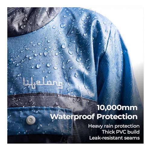 Image of Lifelong Waterproof Unisex Rain Coat Hooded Full Sleeves Outdoor Men, Women, Boys & Girls Rainwear Poncho Raincoat for Camping, Hiking & Travelling (1Pc)