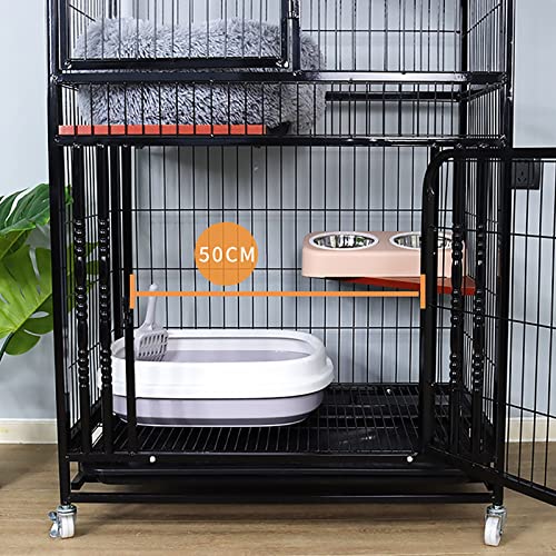 Enclos chat intérieur rose avec hamac et tapis pour appartement - 8