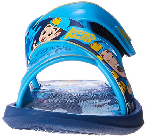 Sandália Luccas Neto Meninos Azul/Azul/Amarelo 29/30