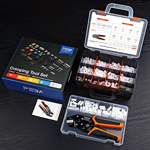 PEBA Crimpzange Stecker Set- 18 Stile JST-XH 2,5mm Steckverbinder und Crimp Pins Sortiment Kit, JST Crimpzangen 0,05-0,5mm²(AWG 30-20) für JST(XH/SM/PH/SYP) Stecker,Dupont,VH 3,96mm,Molex,AMP EI-Serie – Bild 8