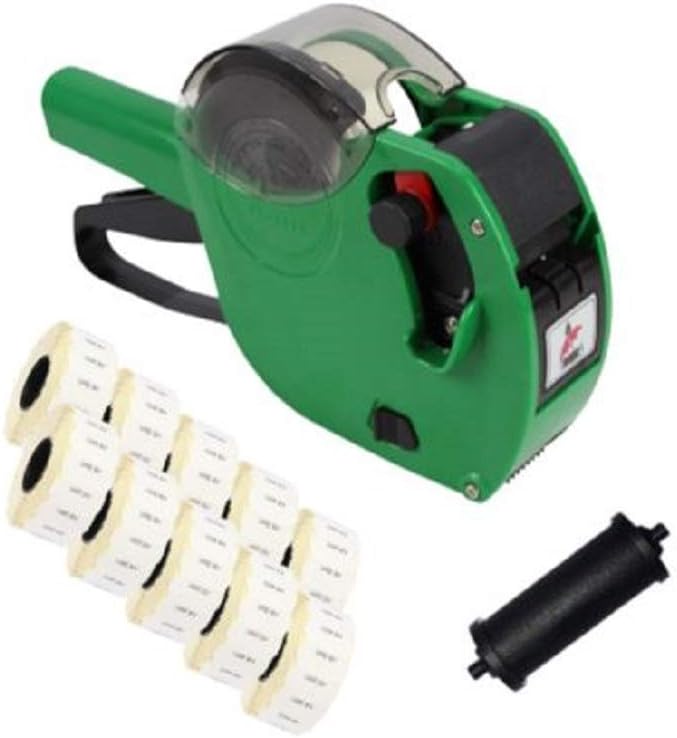 Panther™ PL-2612 Date Coding Gun Starter Pack with 15,000 Printed 'Use by' Labels with Black Text
