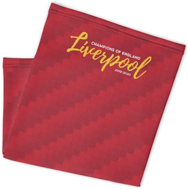 Liverpool Champions of England 2020 Script Face Mask Gaiter Red