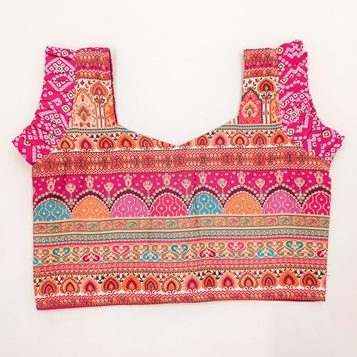 Image of E-Sqare Kids Girls Multicolour Bandhani Print Lehenga Choli Set | Ethnic Wear Dress | Readymade Clothing Set | 2 to 8 Years