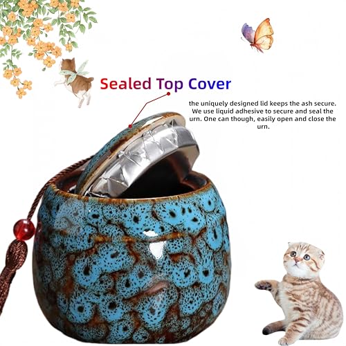 1 PCS Keepsake Urns Ashes Small Boxes,Ywbfove Mini Pets or Humans Funeral Cremation Urns,Small Amount of Cremated Remains, Display Burial at Home or Office(Blue) image 7