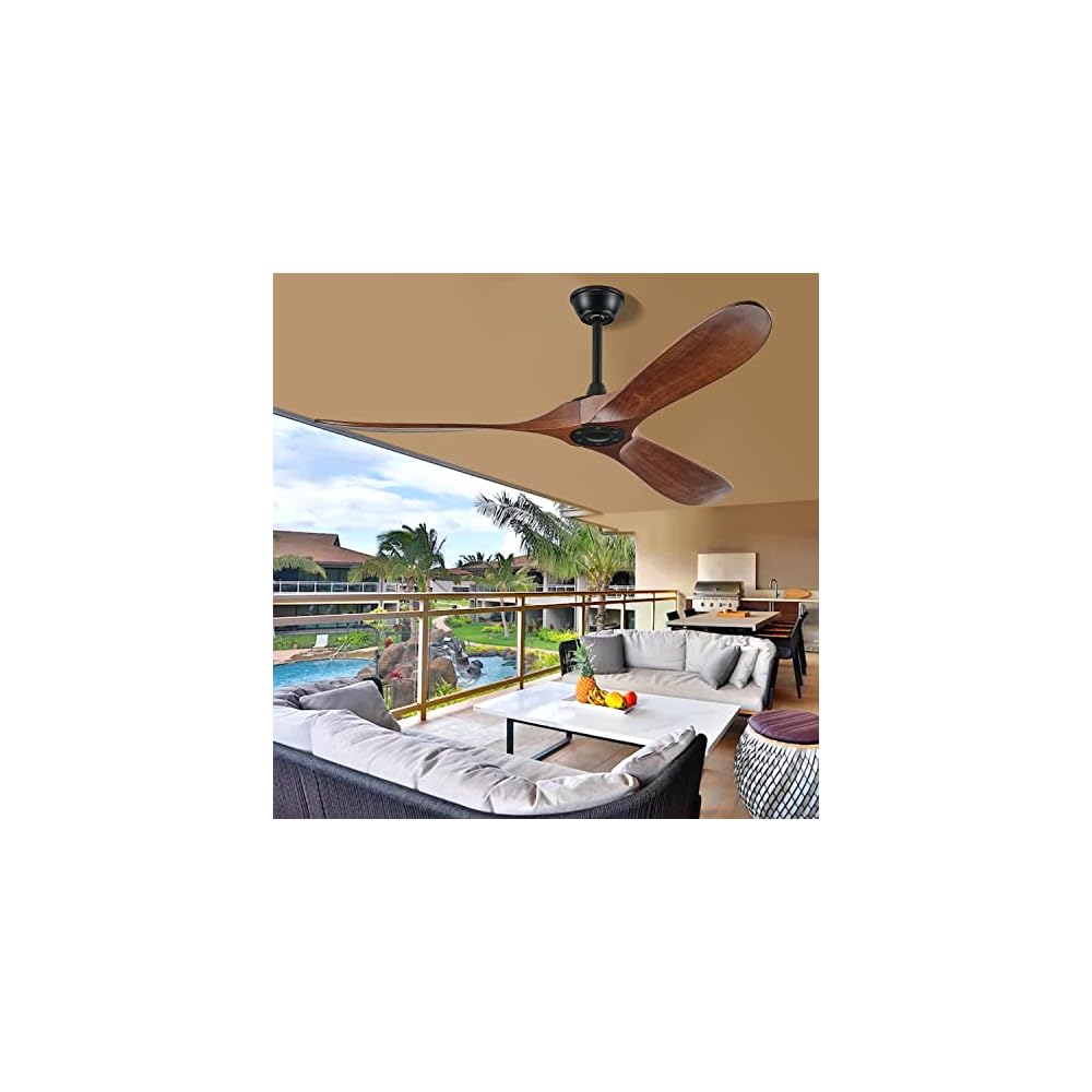 Buy BOOSANT 72” Wood Ceiling Fan with Remote Control, Low Profile