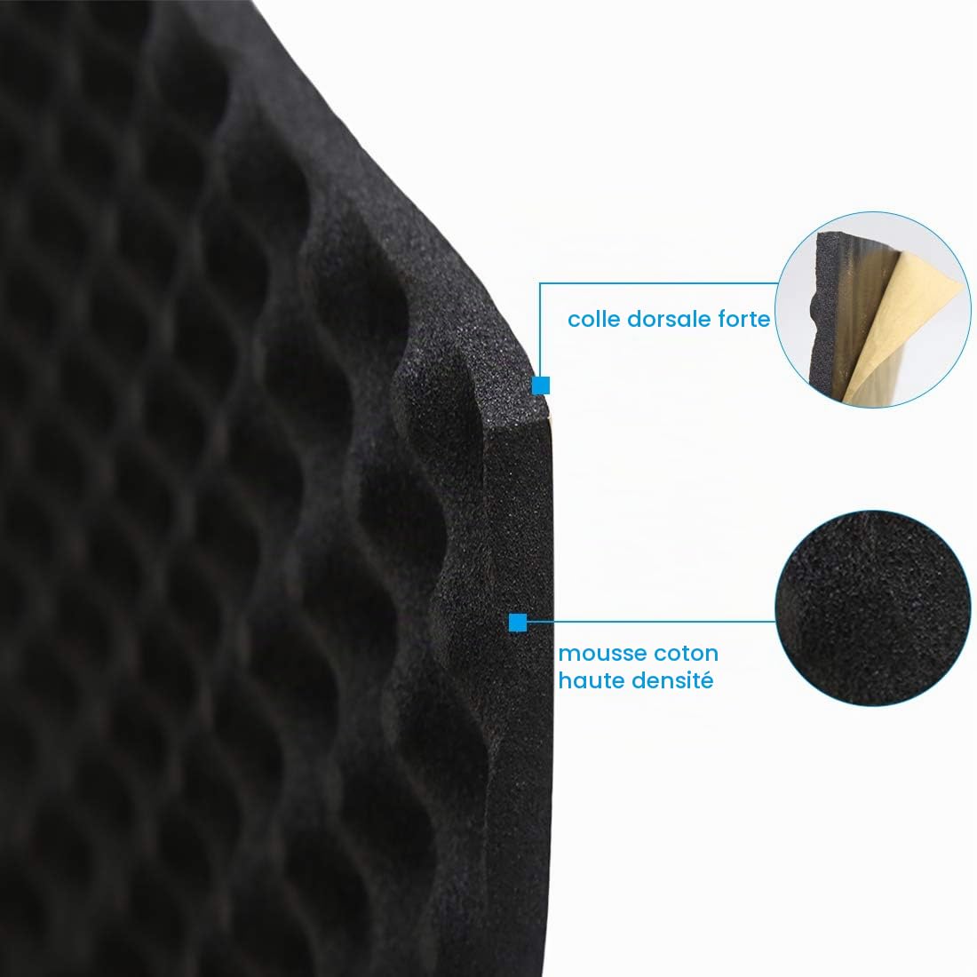 sourcing map Isolant Acoustique résistant à la Chaleur Voiture Amortisseur Mousse 300x50cm