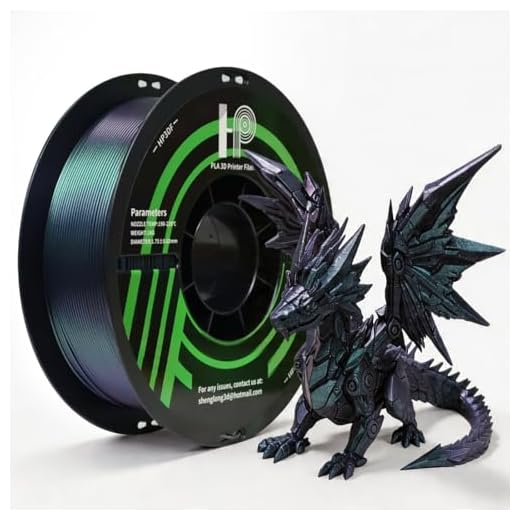 ⚡ HP3DF 3D Printer Filament, Color Changeable PLA Filament 1.75mm, Changes Color with Light and Angle, Dimensional Accuracy+/-0.02mm, 1KG Spool (2.2 lbs), Fit Most FDM Printer(Shadow Green)