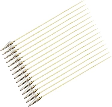 20 Pcs 18cm Wood Alligator Clip Sticks Metal Painting Alligator Clips Model Painting Sticks Photo Memo Clip Holders, diameter 2.5 mm