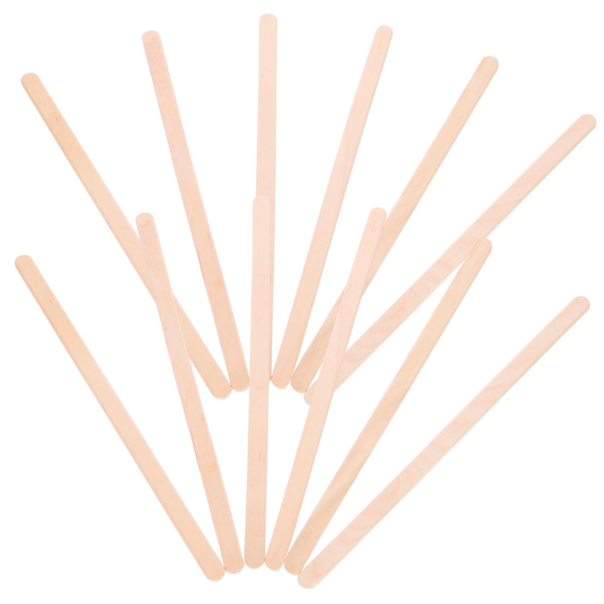 COLLBATH 500pcs Disposable Wooden Stir Sticks Individually Wrapped Drink Mixers for Coffee Cocktails and Beverages and Recyclable Wood Stirrers