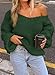 PRETTYGARDEN Women's Fall Oversized Sweaters Long Sleeve V Neck Dressy Casual Chunky Knit Loose Pullover Tops Winter Clothing (Dark Green,X-Large)