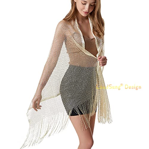 LoudSung Shawl Scarf Wraps Turban with Tassel Soft Silky Multipurpose for Women Girls4