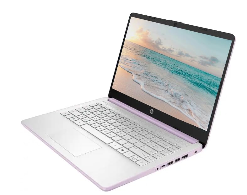 Image of HP 14 inch Business Laptop Computer with 1-Year Office 365, Intel Quad-Core N150 Processor, 4GB RAM 384GB Storage (128GB UFS+256GB SD Card), Windows 11 Home, PLUSERA Earphones, Honey Lavender