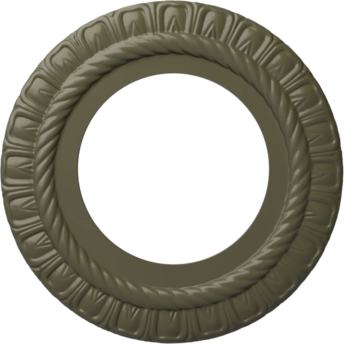 Ekena Millwork CM10CLPTF 10 5/8"OD X 5 3/4"ID X 1/2"P Claremont Ceiling Medallion Fits Canopies Up to 7", Painted Turtle