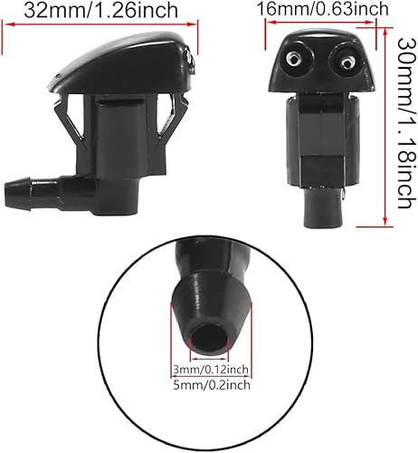 Miniatura 5 de Boquillas para lavaparabrisas, repuesto para Toyota Sienna Solara Tacoma Prius Matrix Camry, sustituye a OE 85381-44010 (2 piezas)