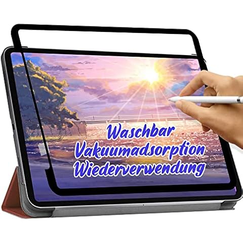 Dabernur Papierfolie Schutzfolie Nano-Saugnäpfe, für iPad Pro 12.9 Zoll , Matte Wiederverwendung Waschbar Schutzfolie Displayschutz Feel Paper Cover