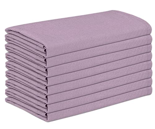 Ruvanti Cloth Napkins Set Of 12, 18X18 Napkins Cloth Washable, Soft, Durable, Polycotton Chambray Fabric Dinner Napkins Cloth For Parties, Christmas, Thanksgiving, Weddings – Purple #TOP11