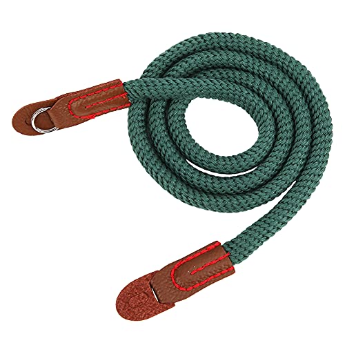 Xyntor Correa para el cuello de la cámara |Ergonómico y cómodo para cámaras sin espejo |Correa de hombro de algodón puro para viajes/senderismo/vlogging |Ligero y resistente (Verde)