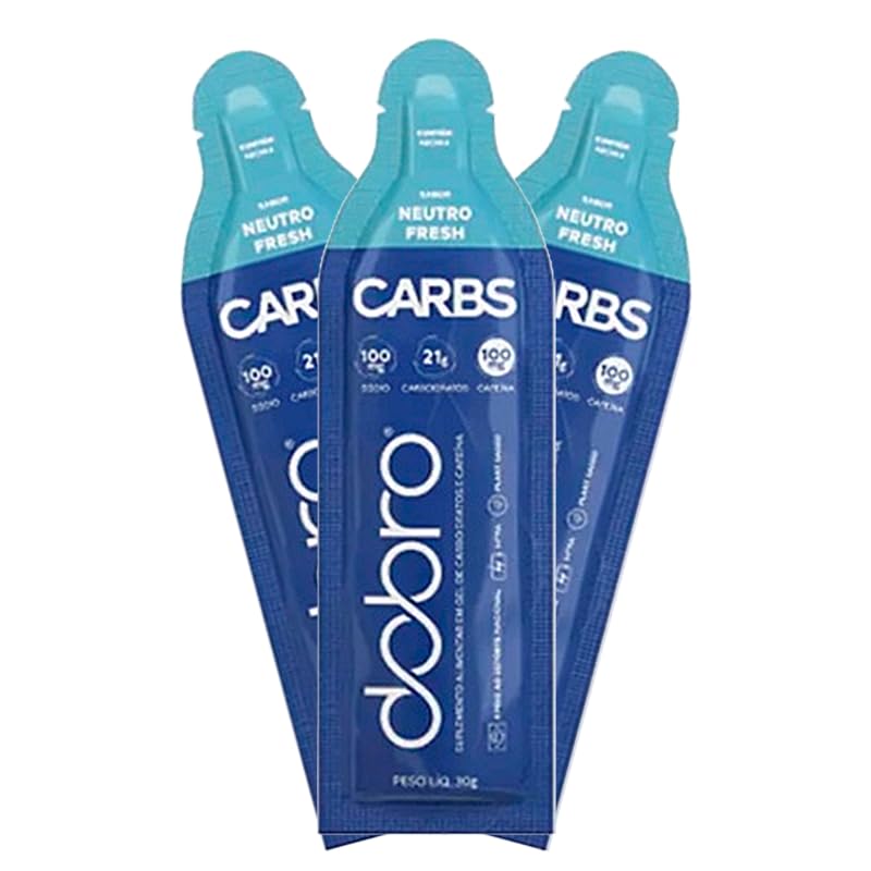 Kit 3X: Carbs Gel Neutro Fresh com Cafeína Dobro 30g