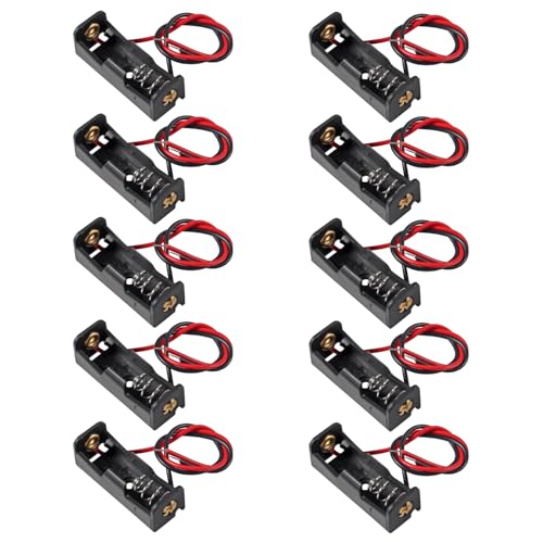 AEDIKO 10pcs A23 Battery Holder 23A Battery Holder with Wire 12V Battery Holder Spring Clip Case...