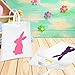 Chunful 60 Pcs Easter Bags with Handles Large Bunny Tote Bulk Easter Eggs Hunt Bags 15