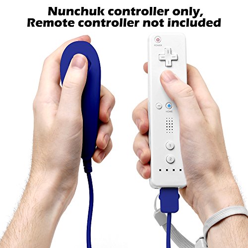 AFUNTA-Nunchuck-Controller-per-Wii-U-2-Pacchetti-di-Ricambio-per-Wii-U-Video-Game-Blu-Scuro