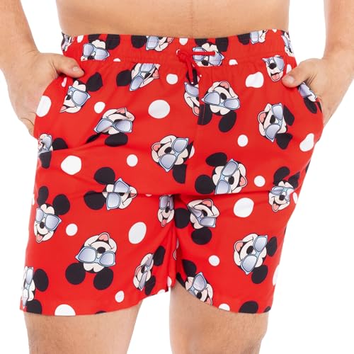 Disney Swim Trunks | Mickey Mouse Mens Beach Shorts with Pockets | Novelty Mens Beach Clothes2