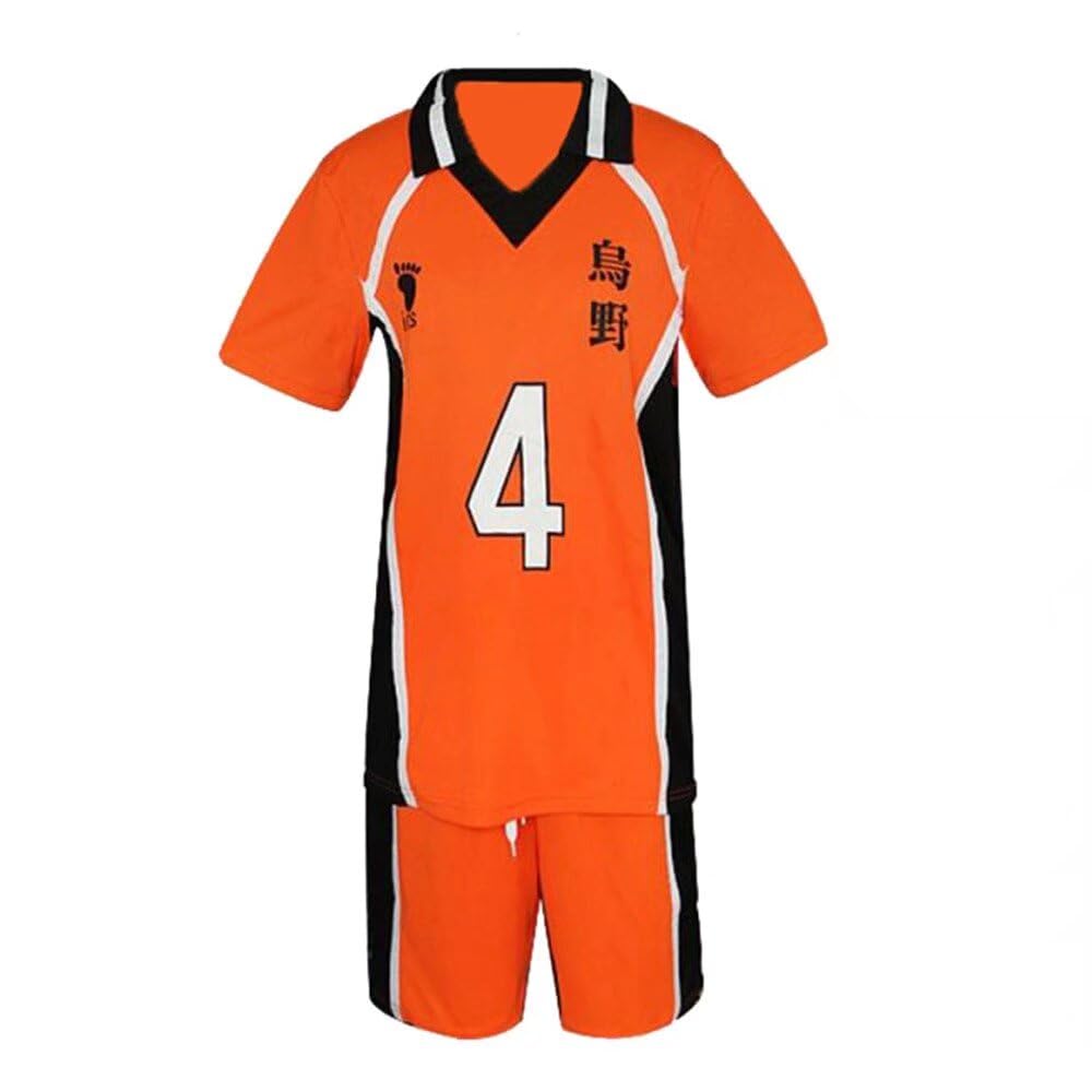 COMING Karasuno Uniform Shouyou Hinata Halloween Cosplay Costume Shirt Shorts Volleyball Jersey
