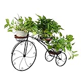 Samger Metall Fahrrad Pflanzenständer Gusseisen Blumenständer Blumentopf Ständer moderner Blumentopfhalter für Garten, Outdoor, Bauernhof